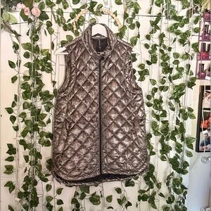 Athleta Whisper Metallic Velvet Insulated Quilted Vest